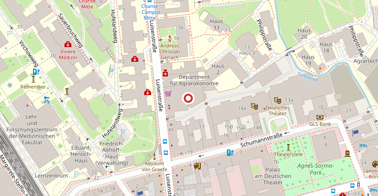 Kartenausschnitt: mycoclinic, Luisenstr. 50, 10117 Berlin